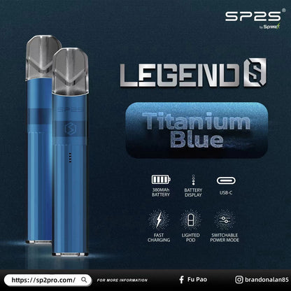【SP2S Legend S 傳奇版主機】  SP2鈦發光主機全新升級版煙桿-兩檔調節8/9W-底部發光💥 通配一代lana/Sp2s/ilia等一代煙彈-VAKA糖果雲煙館