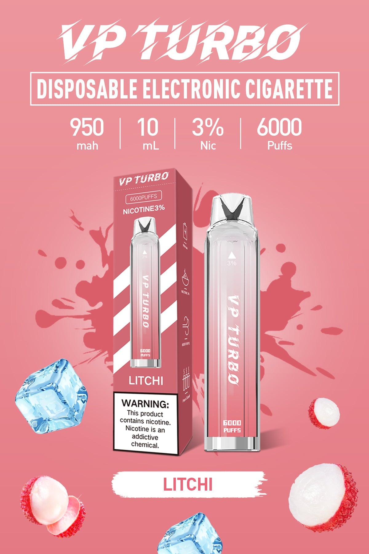 特價！！！【買一送一】VP TURBO 拋棄式｜ 一次性透明漸變色6000口發光電子煙｜VAKA糖果雲煙館